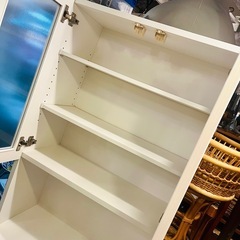 《売約済》【武蔵小山店】 【～4/14限定SALE！店内全品20%お値引き！】　 ニトリ　NITORI 食器棚　カップボード　レンジボード　レンジ台　ソレル　SORREL ホワイト　白　家具　キッチン収納　棚　キッチン　ラック　キッチンラック　キッチンシェルフ　の画像
