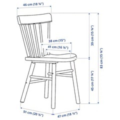 IKEA イケア 黒 ダイニングチェア2脚セット クッション付き ノッラリード  NORRARYD 　の画像