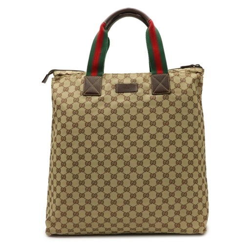バッグGUCCI グッチ GGキャンバス シェリーライン ラージトート