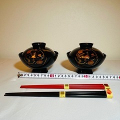 【値下げ】輪島塗　蓋付き夫婦汁椀