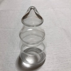 クリスマスツリー型小物入れ　ガラスの画像