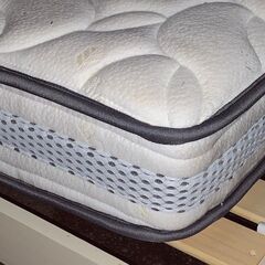 【ジモティ限定特価】 【タンスのゲン】 ダブルサイズベッド すのこフレーム マットレス セット N0430Gの画像