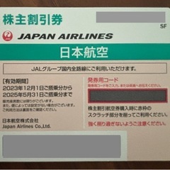 JAL★株主優待券★発券用コード通知