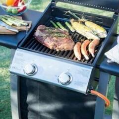 ラスト１…この連休に間に合う！！新品未開封(未開梱)BBQグリル使いやすい2バーナーCAINZバーベキューグリルの画像
