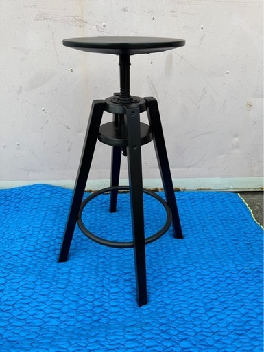IKEA　DALFRED　 ダルフレッド　バースツール　カウンターチェアー　ブラック　(B9-120)　T