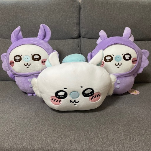 タグ付き ちいかわパジャマBIGぬいぐるみ2 モモンガ×2 ちいかわだららんBIGぬいぐるみモモンガ 計3個