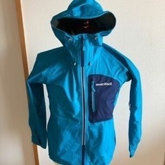 mont-bell レインジャケット 青　レディースLの画像
