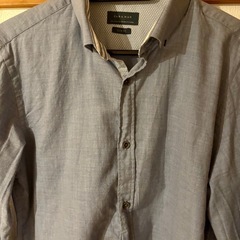 ZARA 水色 ライトブルー Yシャツ（メンズ）の画像