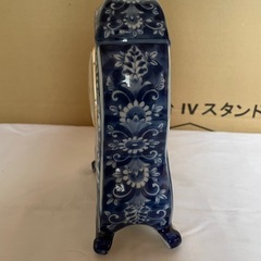 龍峰釜 置時計 アンティーク 陶器