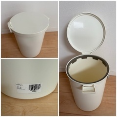 日本製　蓋付きゴミ箱の画像