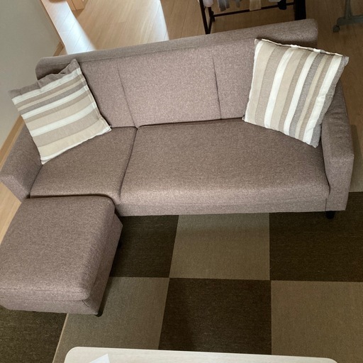 決まりましたカウチソファ　3人掛け