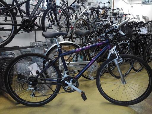 中古自転車３３２２　マウンテンバイク　２６インチ　３×７段ギヤ　フロントサスペンション　ワイヤー錠　ライトは付属していません　フレームサイズ420ミリ