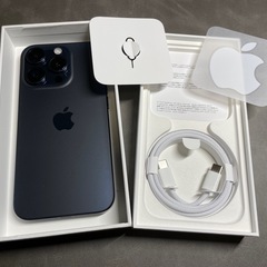 iPhone15pro 256GB ブルーチタニウム　約4か月使...