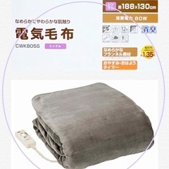 《使用2回》室温センサー/消臭機能付【電気毛布◎掛敷両用】省エネ《自動切タイマー/おはよう・おやすみタイマー付》ダニ退治/洗濯機洗可◎広電 