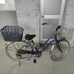 通学用自転車 カゴ付き