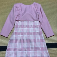 COLTE ピンク チェック柄 ワンピース スーツの画像