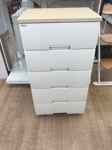 ★ジモティ割あり★ 天馬 FITｓ　チェスト アイボリー H105×W55×D41 クリーニング済み KJ6745