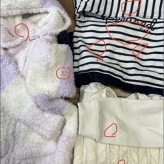 110サイズ　8着　女の子　長袖　ジーパン　ズボン　トップス　まとめ売り　訳ありの画像