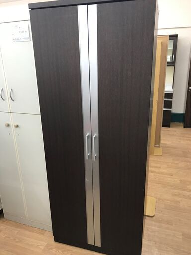 ★ジモティ割あり★  ワードローブ ダークブラウン H185×W75×D54 クリーニング済み KJ6747