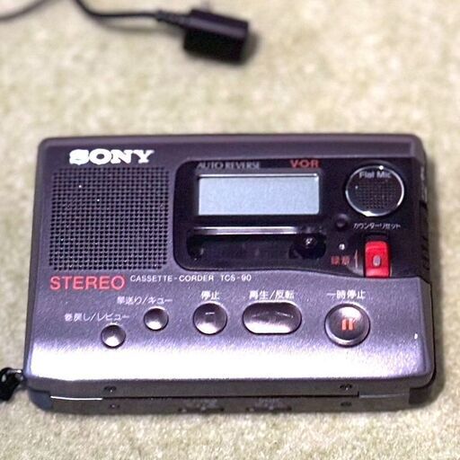【中古】SONY TCS-90 カセットレコーダー　レトロなジャンク品