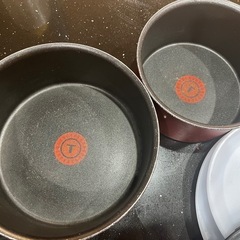 ティファール 2サイズ(鍋&蓋2種類セット)おまけつきの画像