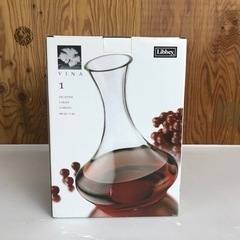 t1102601未使用VINA Libbey デカンタ デキャンター ガラス グラス Glass Decanter 65oz 1.9L ヴィーニャ 赤ワイン リビー 中古品 現状品 の画像