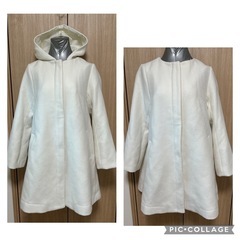 Heather ホワイト 2wayロングコート