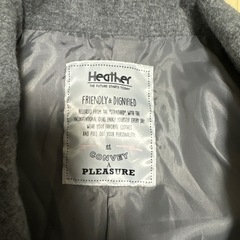 Heather グレー チェスターコート ウール混合の画像