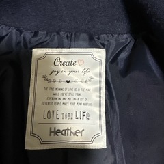 Heather ネイビー チェスターコートの画像