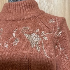 Heather 花柄刺繍 ハイネックニットの画像