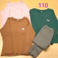 110　キッズ　Tシャツ　ズボン　ユニクロ