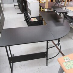 L字デスク 幅129×奥行129×高さ91cm パソコンデスク フリーデスク コーナー型デスク 机 テーブル 家具 苫小牧西店の画像