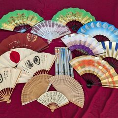 値下げしました。各種扇子17本