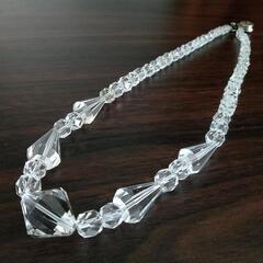 信玄の里 白水晶 天然石 水晶 ネックレス イヤリングの画像