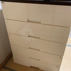 プラスチックの軽い引き出し横75×高さ100×奥行き40