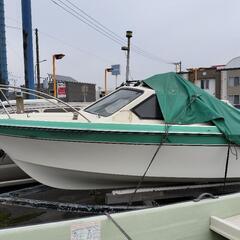 50馬力エンジン付きプレジャーボート　北海道室蘭市から16フィート　値引き可能です。約５メートルの画像