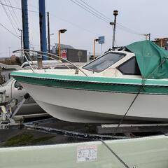 50馬力エンジン付きプレジャーボート　北海道室蘭市から16フィート　値引き可能です。約５メートルの画像