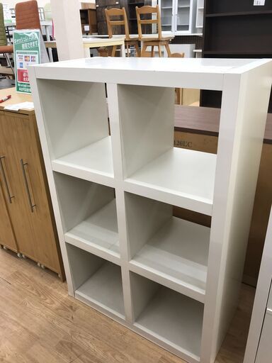 ★ジモティ割あり★  ボックスシェルフ ホワイト H112×W76×D38 クリーニング済み KJ6758