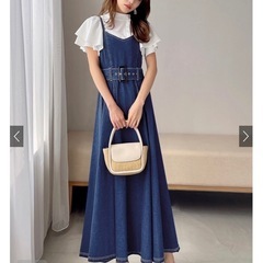 デニムワンピース1000円の画像