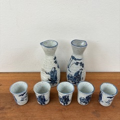 有田焼 鍋島有山 竹仙人1合徳利+ぐい呑セットの画像