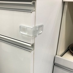 引き出しロック5点セット　クリアタイプ　コーナー用×3 平面用×2の画像