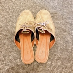 お譲り先決定　ロングコートと秋用のサンダルの画像