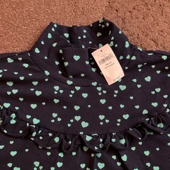 新品　160 GAP ハイネックロンT ハート柄の画像