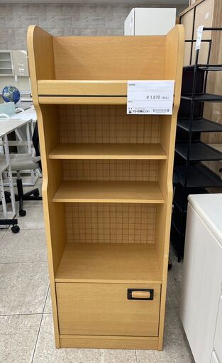 ★ジモティ割あり★  収納棚 ナチュラル H132.5×D29.5×W48.5 クリーニング済み TJ9544