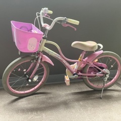 子ども　自転車　18インチ　女の子　ピンク　サンリオの画像