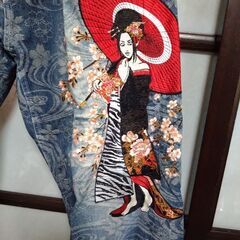 お値下げしました☆抜刀娘デニムW100cmの画像