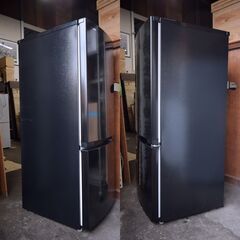 ★東芝/TOSHIBA★2ドアノンフロン冷凍冷蔵庫 153L セミマットブラック GR-U15BS 23年製の画像