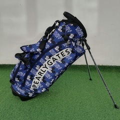 送料無料　新品　パーリーゲイツ　スタンド　キャディバッグ　ブラックカモ　の画像
