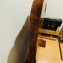 ☆天然木☆一枚板衝立うるし塗り☆脚付☆の画像