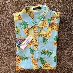 【40%off】新品 アロハシャツ パイナップル　企業ロゴ